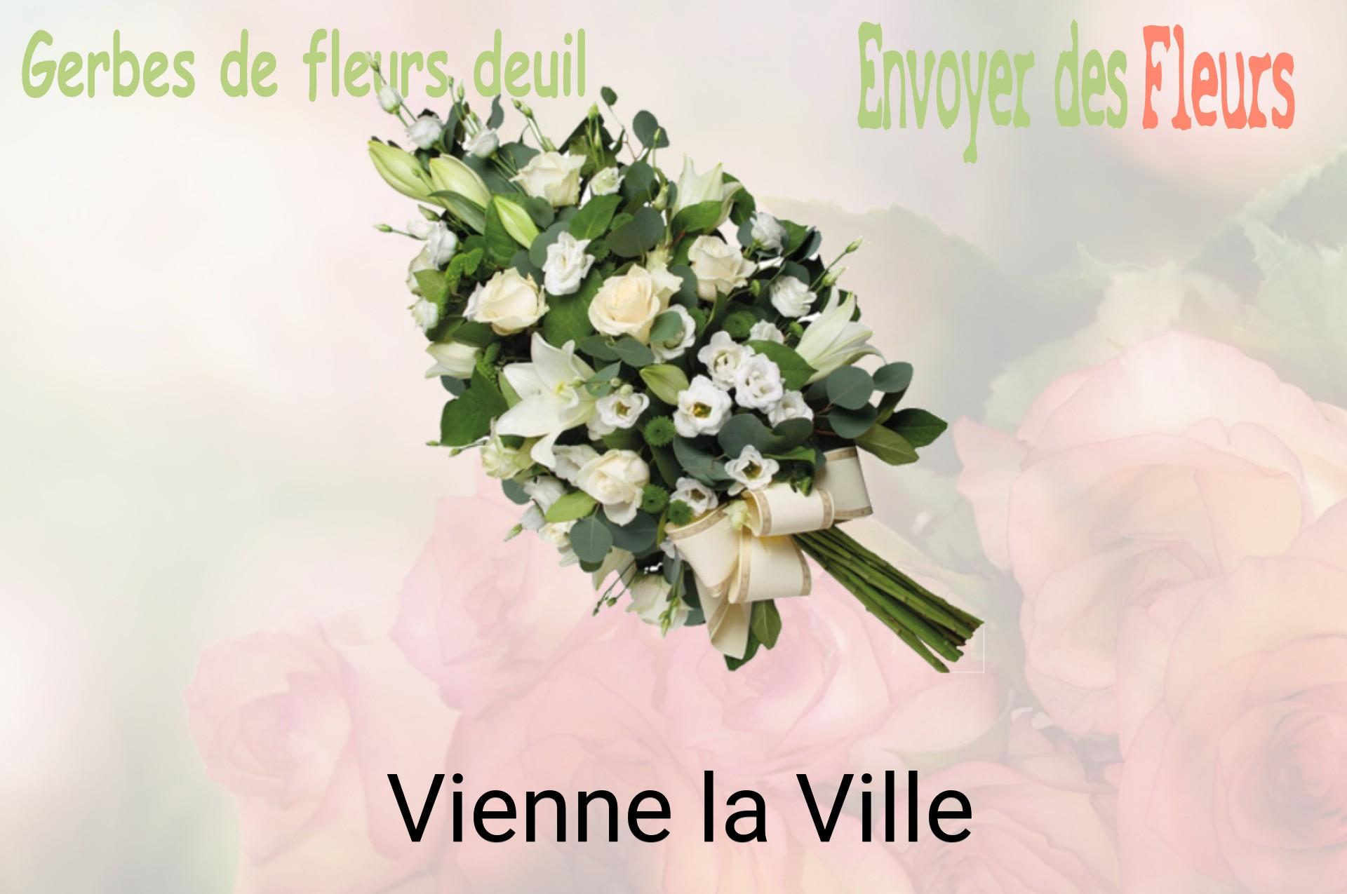 Gerbe de fleurs de deuil livrée à Vienne-la-Ville